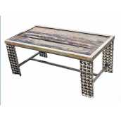 Rustic industrial Chic Coffee Table wood Metal Reclaimed Wood