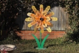 Whimsical Metal Flower Sculpture